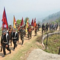 गोरखा–जितगढी पदयात्रा : सेनाको टोली पाल्पा पुग्याे