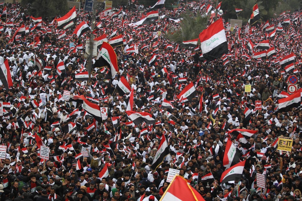 Thousands protest in Iraq to demand ouster of US troops   